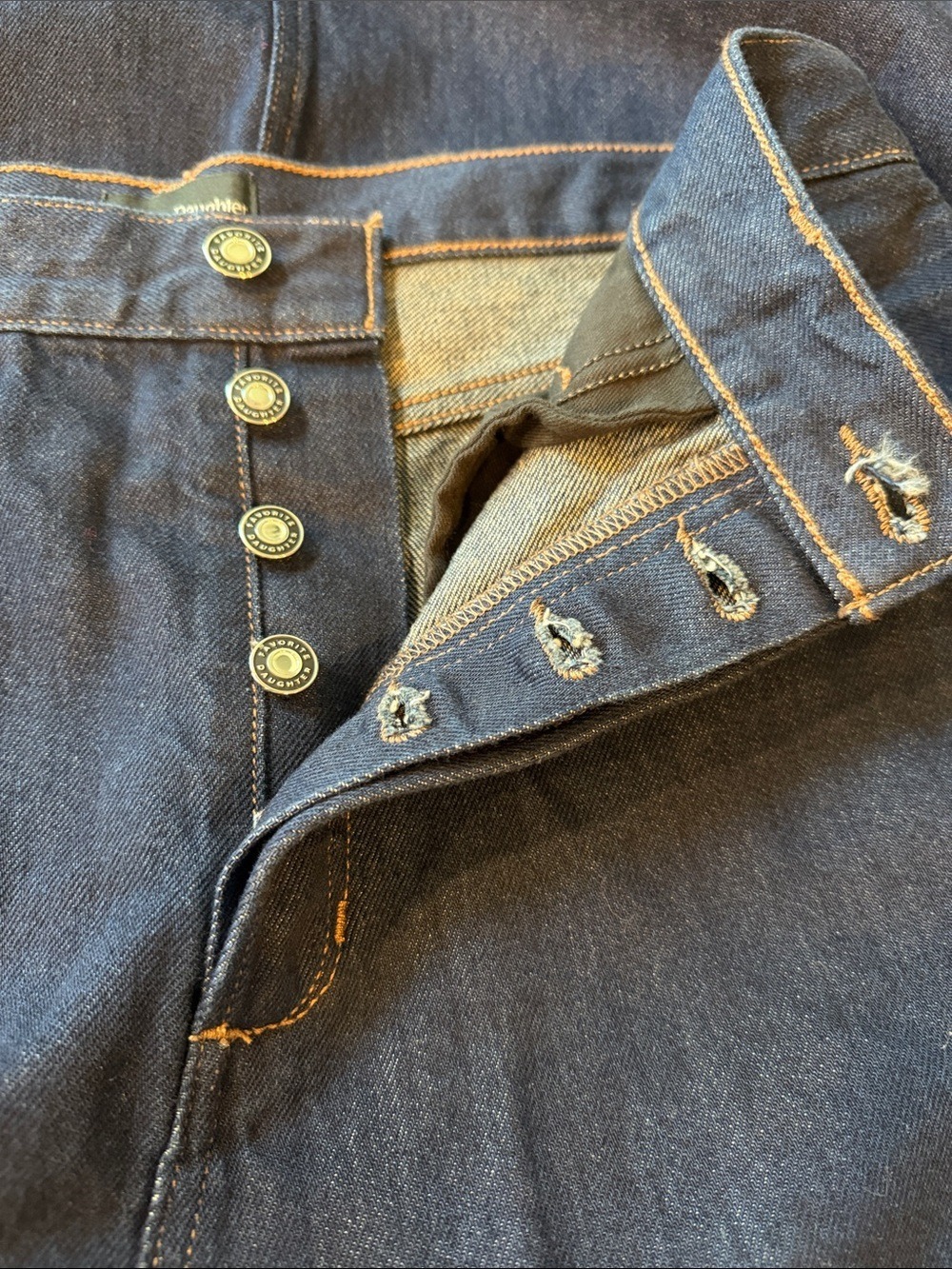 Favorite Daughter Sunny Denim Maxi Skirt Dark Wash Button Fly Size 28 NWT - Picture 10 of 10